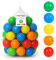 Murago - 50 Stück Bälle für Bällebad ca. 6cm - bunt gelb blau rot Lila orange grün Ball Baby Kinder Spielzeug Motorik Set Plastikbälle Spielbälle 50 Stück