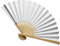 Generic Fan Paper Held Party Hand Chinesischer Bambusfächer Hochzeitsdeko Faltfächer Klimaanlage Staukasten (White, One Size)