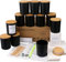MILIVIXAY Mattierte schwarze Kerzengläser aus Glas mit Deckeln und Kerzenherstellungs-Sets, leere Kerzengläser im Großpack zum Kerzenmachen, Gewürz- und Pulverdosen, 12er-Pack, 295 ml
