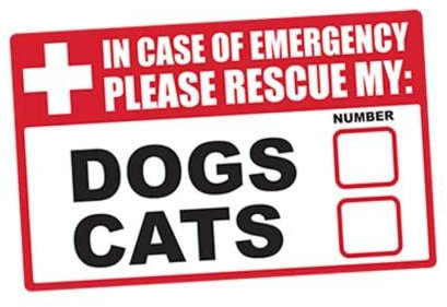 GAETOYEN Autoaufkleber Hund Personalisiert 13 cm Auto Styling Notfall Pet Rescue Hunde Katzen Vinyl Aufkleber First Responder Fire Safety Bumper Zubehör Css1A17500