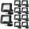 Cecaylie Projecteur LED Exterieur 10W 6000K Blanc Froid 900LM, 10 Pack Spot LED Extérieur IP66 Imperméable, Eclairage Exterieur, Lampe Exterieur pour Terrasse Garage Jardin
