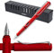 Lamy Füllfederhalter mit Gravur, Safari-Rot, tolles Geschenk für Schule oder Heimbüro (breite Spitze)