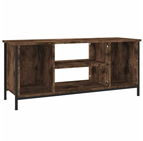 vidaXL Mueble para TV Madera contrachapada Roble Ahumado 102x35x45 cm