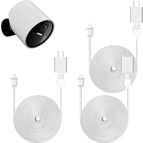 25ft/7.6m Weatherproof Outdoor Charging Cable for SimpliSafe Outdoor Security Camera Only (3)