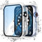 Misxi [2-Piezas] Transparente Funda Impermeable para Apple Watch Series 6 SE Series 5 Series 4 40mm con Protector de Pantalla de Cristal Templado, Carcasa Protectora PC Anti-Choque para iWatch