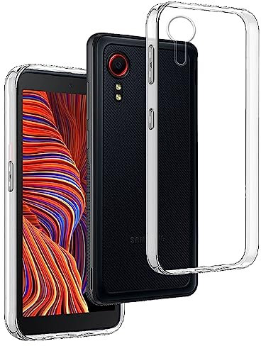 REY Pack 3X Cover in Gel TPU Trasparente per Samsung Galaxy XCOVER 5, Ultra Sottile 0,33 mm, Morbido Flessibile, Custodia Silicone