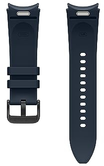 Samsung Hybrid Eco-Leather Band (S/M) ET-SHR95 für die Galaxy Watch6, Uhrenarmband, Original Armband, Lederimitat, Fluorkautschuk, klassischer Stil, sportlich, elegant, angenehmer Sitz, Indigo