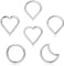 Adramata 6 Stück Daith Ohrringe Edelstahl Knorpel Helix Tragus Ohrringe 16G Septum Piercing CZ Mond Herz Tropfen Septum Clicker Ringe Gold Silber Daith Piercing Schmuck 10MM,S