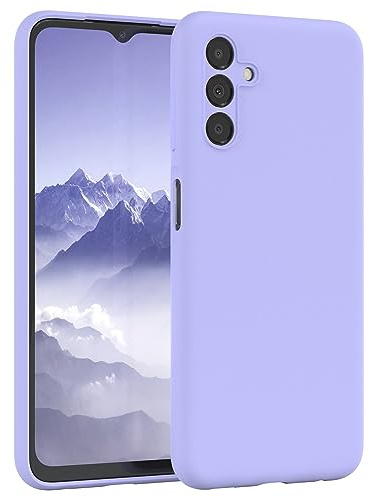 EAZY CASE Premium Silikon Handyhülle kompatibel mit Galaxy A13 4G Slimcover mit Kameraschutz und Innenfutter, Silikonhülle, Schutzhülle, Bumper, Handy Case, Hülle, Softcase, Lavendel Lila