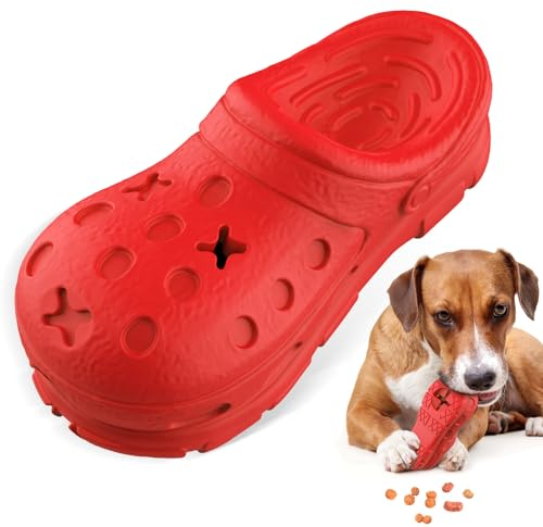 RUXAN Jouet Indestructible pour Chien - Jouet Interactif avec Goût de Bœuf - en Caoutchouc Naturel Jouets à mâcher pour Chiens de Petite Moyenne Grande Taille