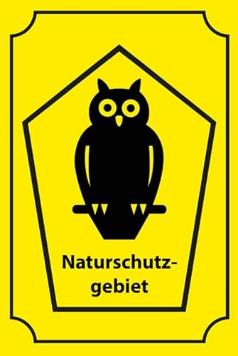 mrdeco Metall Schild 12x18cm gewölbt Naturschutzgebiet Eule Schild