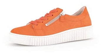 Gabor Damen Low-Top Sneaker, Frauen Halbschuhe,Wechselfußbett,Best Fitting,Turnschuhe,Laufschuhe,schnürschuhe,schnürer,Pumpkin,38.5 EU / 5.5 UK