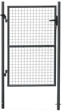 Alice's Garden - Portillon de Jardin en métal Anthracite. Double Sens d'ouverture. avec Serrure et poignée 150x87cm