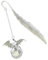 Jeffdad Leuchtende Metall Feder Lesezeichen, Vintage leuchtet im Einzigartiges Glow in the Dark Lesezeichen Geschenk 3D fliegender Drache Anhänger für Buchliebhaber Liebhaber (Silberne Drache)
