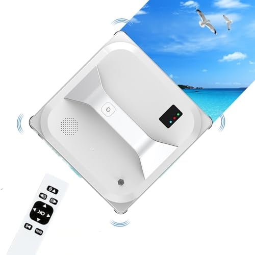 GeRRiT Window Cleaner Robot, Automatic Window Cleaning Robot, Remote Control,Window Washer Robot with 2500pa Strong Suction