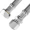 VARIOSAN Tuyau flexible blindé 17543, 10 mm QV x 3/8 ÜWM, 300 mm, gaine en acier inoxydable, certifié DVGW, eau potable, tuyau blindé flexible