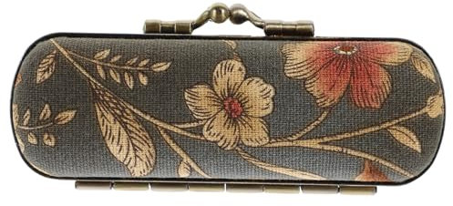 Retro Lippenstiftetui mit Spiegel für Frauen Aufbewahrung für Lippenstifte Leicht und Tragbar für Reisen Camping und Partys Vintage Kosmetik Organizer