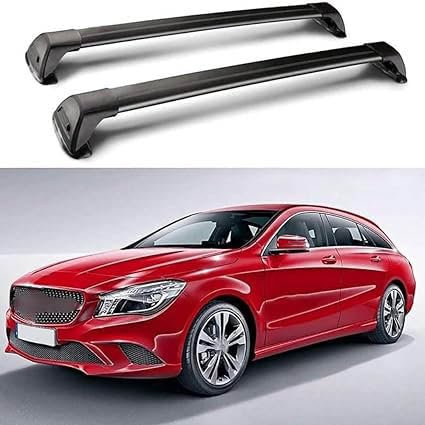 DPBXQ 2 Stück Aluminium Dachträger für CLA Class X117 Shooting Brake Wagon 2015-2019,DACHTRÄGER AUS Aluminium Fahrradträger Dachboxen Dachgepäckablage,1