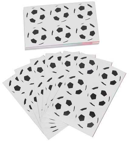 HAWILLOSCH 300stücke Fußball Aufkleber Runde Weiße Dekosticker Für Laptop Notizbücher Scrapbooking Und Kalender Vielseitig Einsetzbar Für Fußballfans