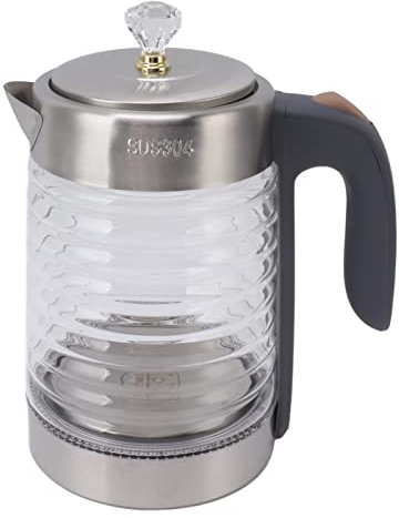 Tetera Eléctrica 2L Vidrio 2200W Apagado Automático y Protección Contra Ebullición en Seco para Café Té o Agua Caliente con Base Segura y Diseño Compacto para Cocina Oficina o Dormitorio