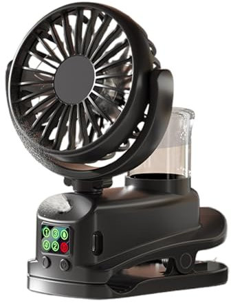 Nuyhgtr Spraying Mist Fan, Misting Water Fan, Digital Display Fan, Portable Misting Fan, Outdoor Mister Desk Fan, Rechargeable Mist Fan, Battery-operated Misting Fan for Home and Work