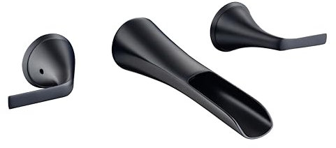 GSZCCZS Rubinetto per lavabo da Bagno a Parete con Doppia Leva, Miscelatore per lavabo da appoggio, valvola di Inserimento