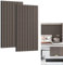 YRHome Lot de 4 panneaux acoustiques muraux - 120 x 60 cm - Revêtement mural - Éléments acoustiques - Mur à lamelles - Feutre acoustique - Aspect bois - Marron noyer