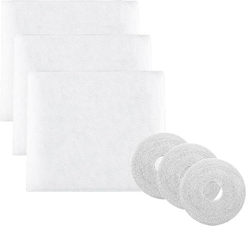 3 - Piece Set or Single Piece of Large White Window Insect Screen Mesh Nets - Ideal for Keeping Flies, Mosquitoes, Bugs and Moths Out (1)