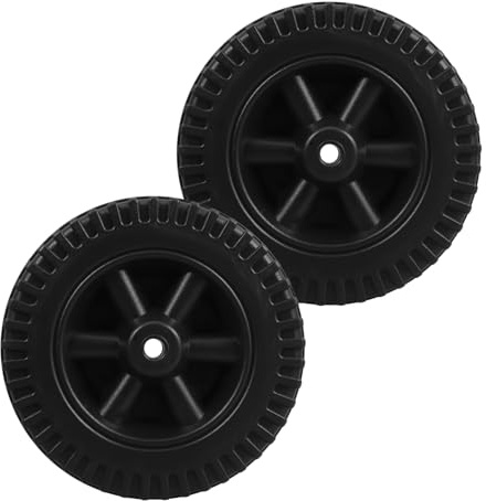KOMBIUDA 2 Stück Bbq Grillräder 6 Zoll Schwarz aus Hdpe Leichte Ersatzräder für Gasgrills und Grillwagen Vielseitig Kompatible Kleiner Wheels für Outdoor Cooking