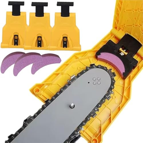 Générique 3PCS Affuteuse De Chaine Tronconneuse Ultra-Rapide, Précision Instantanée Eguiseur Chaine De Tronçonneuse Professionnel avec Aiguiser, Outil De Précision pour Bûcherons