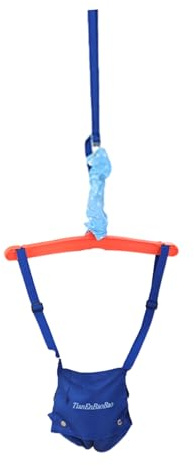 Bright Starts-Door Rocker mit Feder-Dieluxe-Sitz, gepolsterter Sitz | verstellbarer Gurt für Babys, Rocker für aktive und verantwortungsbewusste Babys