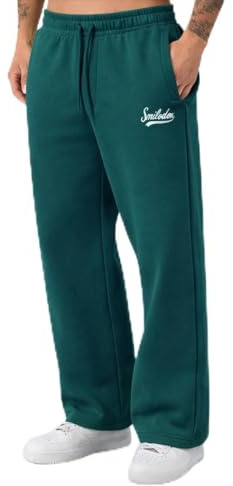 SMILODOX Jogginghose Herren Lorik, Bequeme Sweathose mit Logo-Detail, elastischem Bund mit Kordelzug, seitlichen Eingrifftaschen, geradem Beinabschluss und weichem Material, ideal für Sport