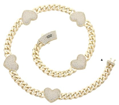 LCHJX NEU 2026 VCT Monaco Kette Frauen Elegantes Herz 14K Gold plattiert Kupfer Europäische Mode Armband Halskette Feiertagsgeschenke Verschiffung Schmuck Fashion Accessoires kreatives Geschenk