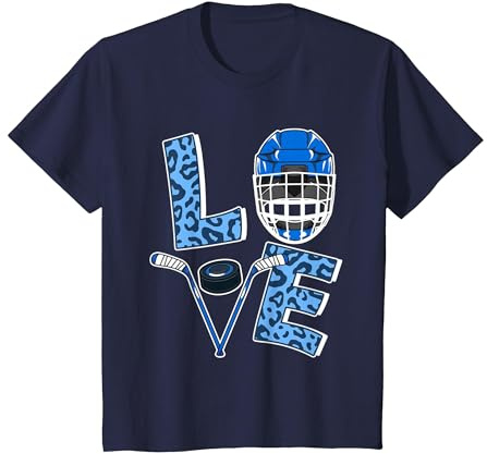 Love Ice Hockey Gepard Mädchen Hockey Damen Eishockey T-Shirt