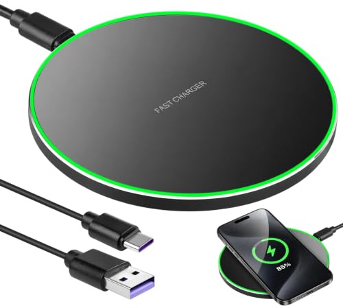 35W Chargeur sans Fil Rapide Chargeur à Induction for Smartphone | Station de Charge Compatible avec iPhone 17 16 15 14 13 12 11 Pro Max Plus pour Sung Galaxy S25 Ultra/S24 Plus/S23 FE/S22/S21