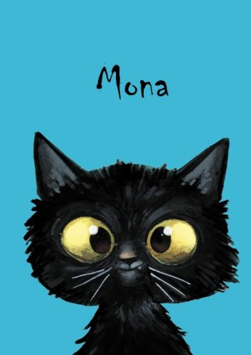 Mona - Katzen - Malbuch / Notizbuch / Tagebuch - DIN A5 - blanko
