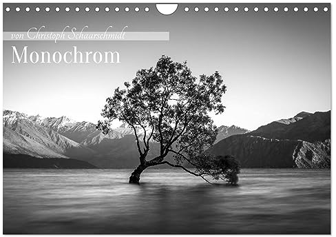 Monochrome Wonders (Wandkalender 2026 DIN A4 quer), CALVENDO Monatskalender: Die Wunder unserer Erde in Schwarz/Weiss (CALVENDO Orte)