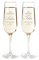 AMAVEL Set de 2 Flûtes à Champagne avec Motif pour Les Mariés, Personnalisées avec 2 Prénoms et 1 Date, Volume 0,2 L