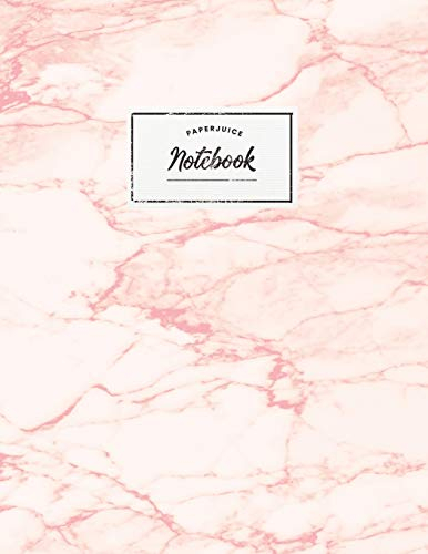 Notebook: Beautiful pink marble white label | ★ School supplies ★ Personal diary ★ Office notes | 8.5 x 11 - big notebook | 150 pages | College ruled (Pink pink baby collection, Band 28)