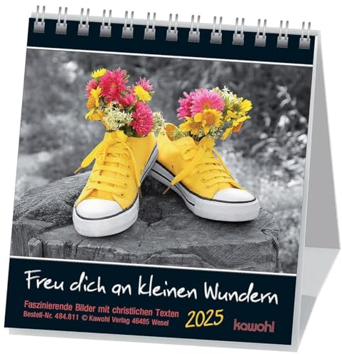 Freu dich an kleinen Wundern 2025: Aufstell-Kalender mit christlichen Texten