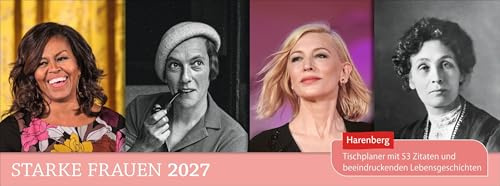 Starke Frauen Premium-Tischplaner 2027 - Tischplaner mit 53 Zitaten und beeindruckenden Lebensgeschichten: Inspirierende Zitate und ausdrucksstarke ... für den Schreibtisch im Format 29,9 x 11,1 cm