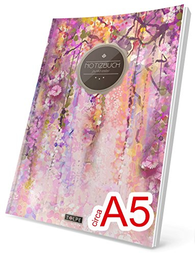 TULPE Punktraster Notizbuch: Ca. A5 „C058 Frühjahr“ (Vintage Softcover, Register, Punktkariertes Papier - Bullet Journal, Notizheft, Skizzenbuch, Tagebuch, Gepunktete Seiten, Dot Grid Notebook)