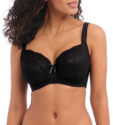 Freya womensAA1012Freya Fancies Underwire Balcony K Cup Bra Bra - Black - 34JJ US