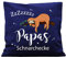 Wandtattoo-Loft Kissen Bedruckt Papas Schnarchecke Faultiers Baumwolle 40 x 40 cm / 14 Stoff Marine blau