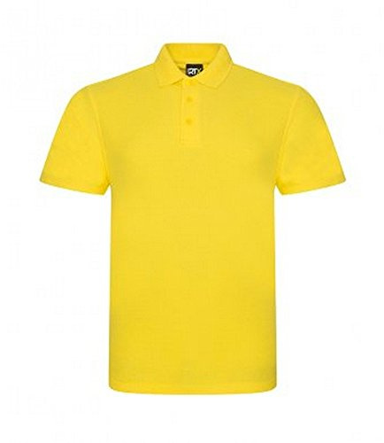 PRORTX Mens Pro Pique Polo Shirt (4XL) (Yellow)