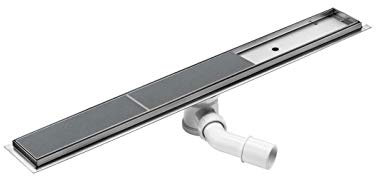 Naka24 Linienabfluss Edelstahl Duschrinne Ablaufrinne Dusche befliesbar Bodenablauf MA (KOL 010A 1000 mm)
