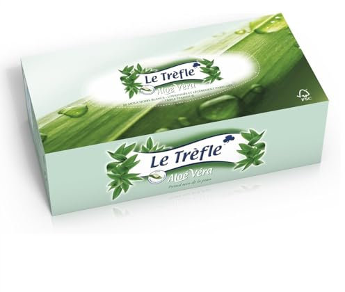 Le Trèfle Mouchoirs Boîte à l'Aloé Véra X 80