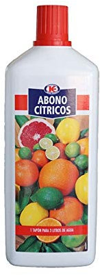 Abonos Líquidos NPK Nutrientes Plantas, Flores, Geranios y Cítricos, Tapón Dosificador - 1 Litro (Árboles Cítricos)