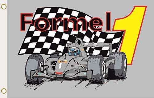 U24 Flagge Fahne Formel 1 grau 90 x 150 cm