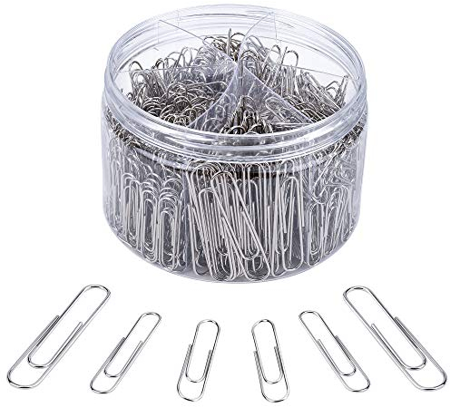 Büroklammern Metall Verschiedene Größen Klein Jumbo Mittel Büroklammern für Büro Schule und Persönlichen Gebrauch Silber (28 mm, 33 mm, 50 mm)